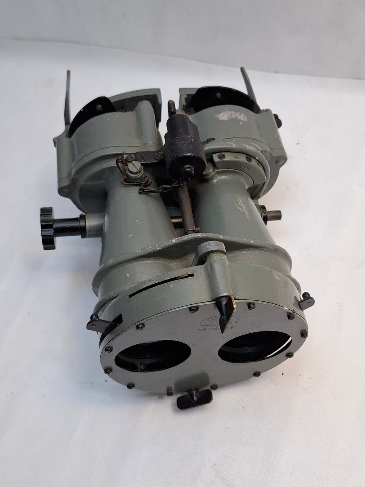 WWII British Naval Binoculars – Ross London – Royal Navy Military Optics - Image 2