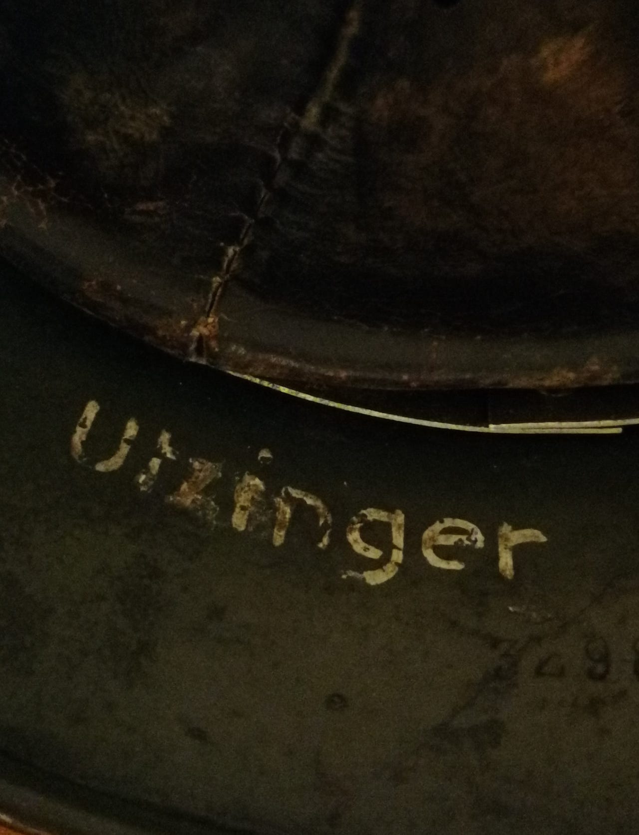 WWII German M35 Double Decal Polizei Helmet EF64 - Image 5