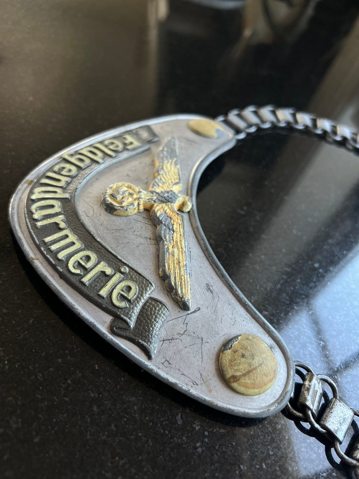 WWII German Feldgendarmerie Gorget - Image 4