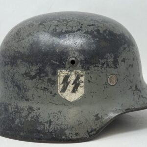 Authentic Original Waffen-SS M35 Double Decal Helmet