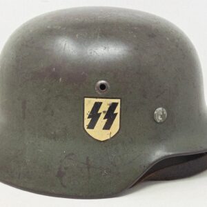 Original WWII Waffen-SS M35 Double Decal Helmet (ET64)