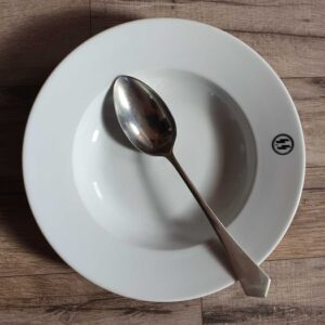 WWII German SS plate and SS Reich spoon set