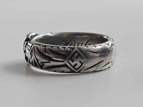 Rare original SS Totenkopfring (Death’s Head Ring) - Image 4