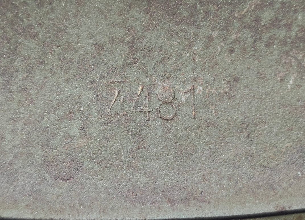 Original WWII Waffen-SS M35 Double Decal Helmet (ET64) - Image 6