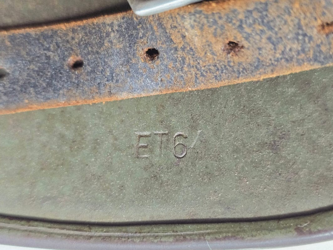 Original WWII Waffen-SS M35 Double Decal Helmet (ET64) - Image 7