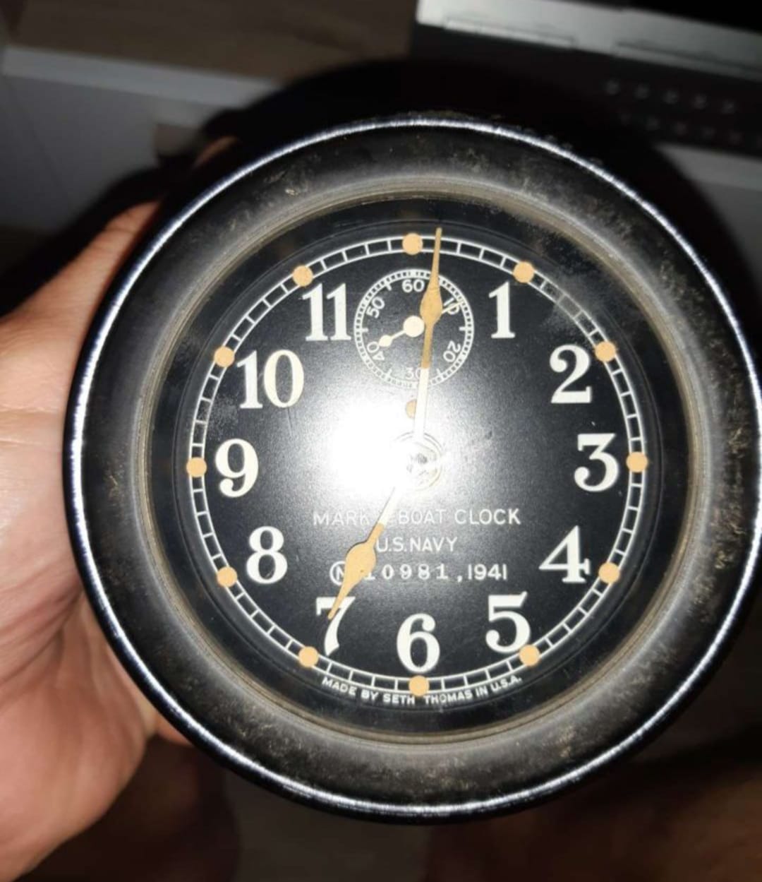 Original United States Navy Mark I boat clock - Image 2