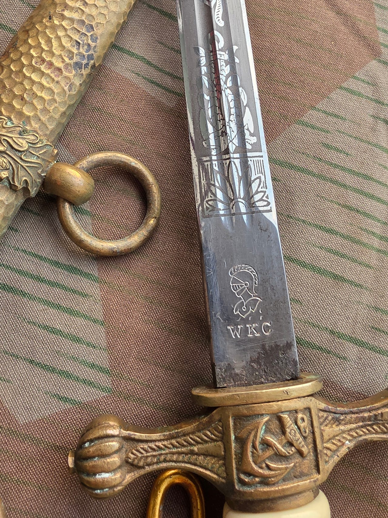 Original WW2 Kriegsmarine Dagger with Rare Scabbard - Image 5