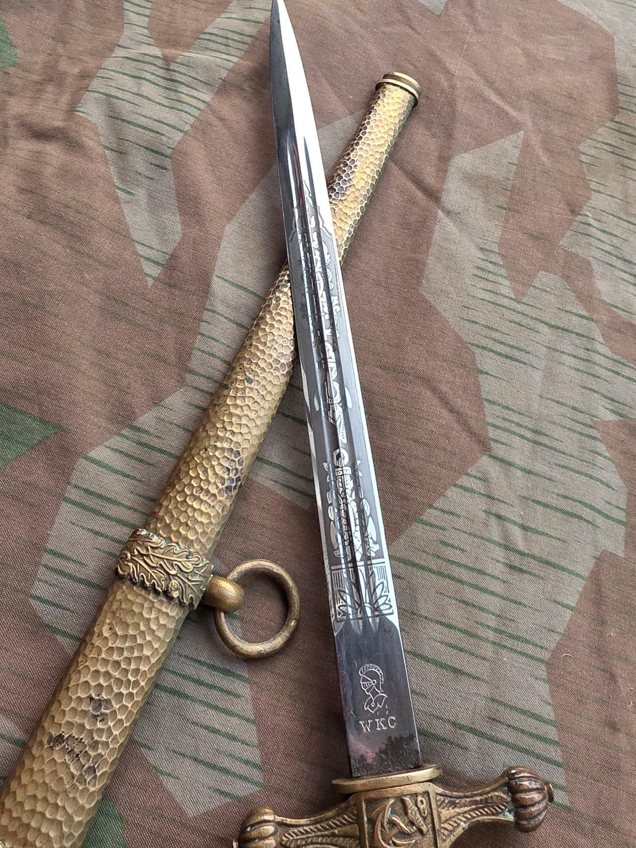 Original WW2 Kriegsmarine Dagger with Rare Scabbard - Image 6