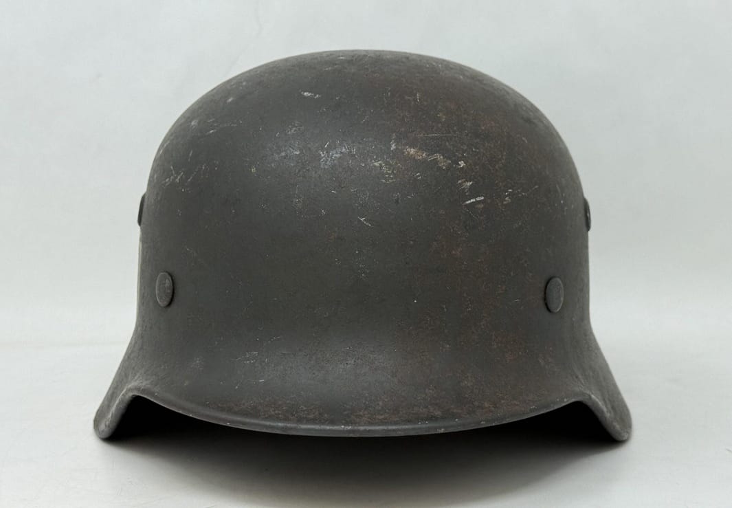 Authentic WWII Waffen-SS M40 Single Decal Helmet manufactured - Image 3