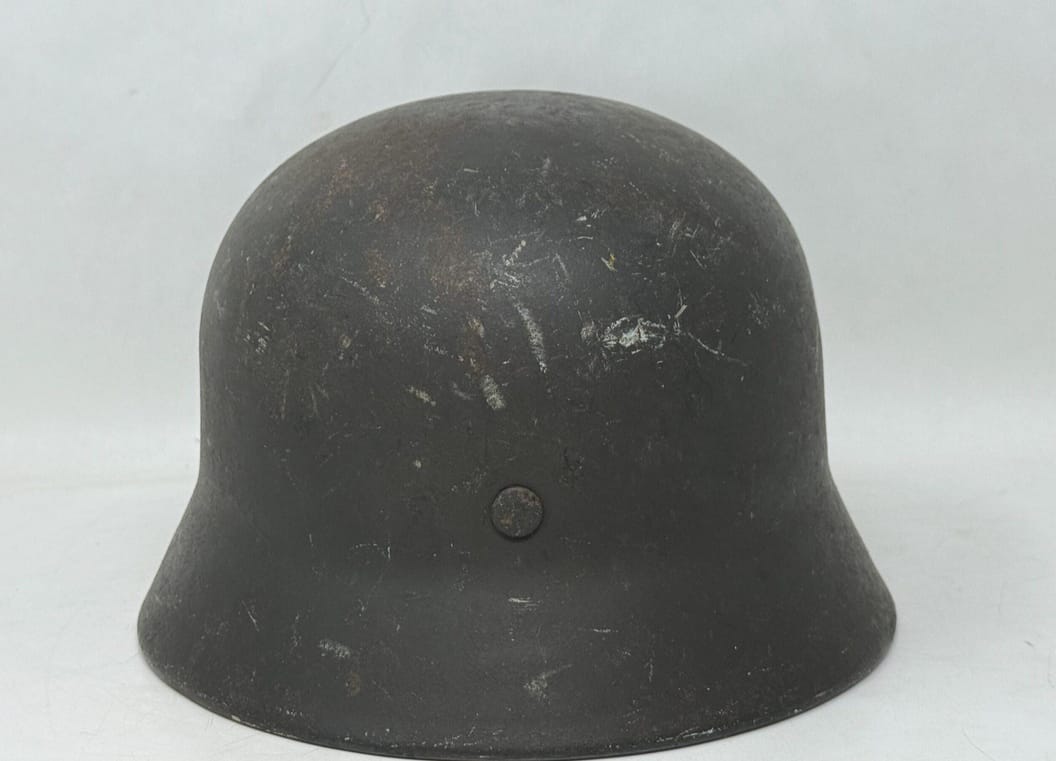 Authentic WWII Waffen-SS M40 Single Decal Helmet manufactured - Image 4