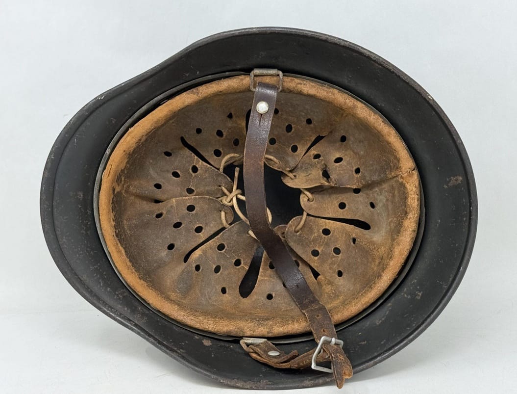 Authentic WWII Waffen-SS M40 Single Decal Helmet manufactured - Image 6