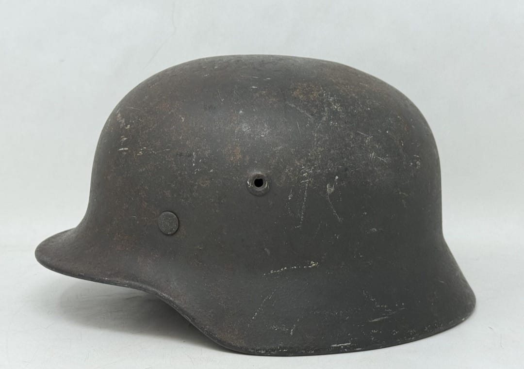 Authentic WWII Waffen-SS M40 Single Decal Helmet manufactured - Image 7