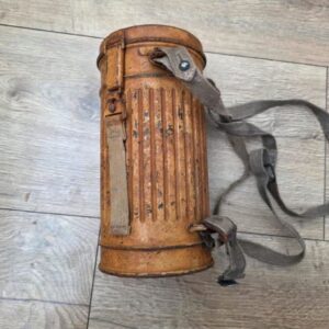 Original German gas mask with canister from World War II